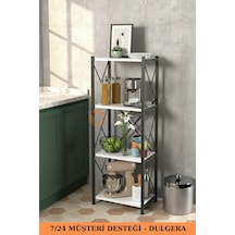 Fourty 4 Raflı Metal Dar Mutfak Rafı Mikrodalga Fırın & Erzak Rafı 128 Cm Beyaz Fourty 4 Raflı Metal Dar Mutfak Rafı Mikrodalga Fırın & Erzak Rafı 128 Cm Beyaz