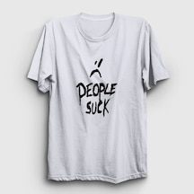 Presmono Unisex People Suck Xxxtentacion T-shirt Beyaz