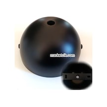 Avize, Abajur Için Yuvarlak Siyah Metal Rozans 10 Cm,Tavan Askılı