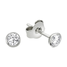 Sirius G Renk 0.38 Karat Pırlanta Tektaş Küpe  0804E0122