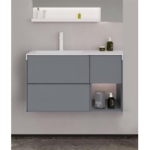 Orka Milano 100 Alt Modül + Lavabo Modul Mat Gri Diğer