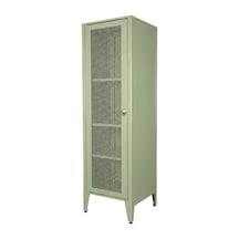Ziglat 1550 Serisi Kilitli Metal Home Office Dolabı%70 Perfore Kapaklı Yeşil 450x1500x450 Mm