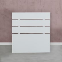 Pasifichome Huga Tek Kişilik Beyaz Yatak Başlık 100 Cm / 100 Cm Baza Başlık