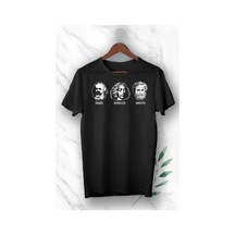 Startmore Unısex Beyaz Baskılı T-shirt Siyah