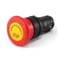 Emas Mb200ee Mb Serisi Plastik 1nc Acil Stop 40 Mm Çevirmeli Etiketli Kırmızı 22 Mm Buton