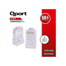 Q-j650 Cat6 50 Lik Rj-45 Konnektör