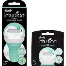 Wilkinson Sword Intuition 2 İn 1 Sensitive Care Kendinden Sabunlu 4 Bıçaklı Kadın Tıraş Bıçağı + 3 Yedek Başlık