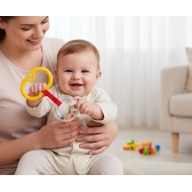 Babyjem Pusete Asılabilir Oval Sesli Çıngırak Kırmızı