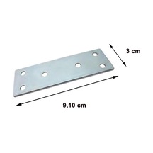 Ennalbur Gönye Düz Tip No:1 5 Adet Nikel