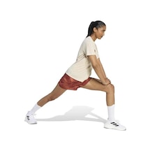 Adidas Running Essentials Brand Love Kadın Bej Yuvarlak Yaka Tişört Bej