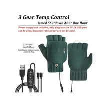 Willowhaven Lüks Model Yeşil Usb Elektrikli Eldiven, Kışlık El Isıtma, Dokunmatik Ekran Kapaklı