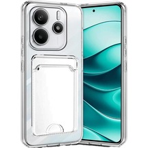 Newface Xiaomi Redmi Note 14 4g Kılıf Kart Şeffaf Silikon - Şeffaf