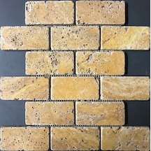 Kale Carena Gold Macro Tuğla Dizimi Doğaltaş Fileli (60Rg0047)