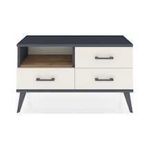 Arges Şifonyer Tek Raflı 3 Çekmeceli 88x30x48 Antrasit-çam/aytaşı Çam/aytaşı