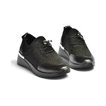 Fox Shoes Z301156204 Siyah Kumaş Günlük Kadın Ayakkabı