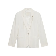 Calvin Klein Lınen Blend Blazer, Yas Krem Kadın Ceket