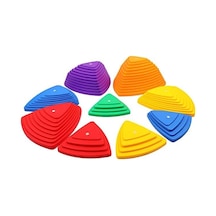 Renkli Nehir Taşları 9 Lu Set Denge Taşları