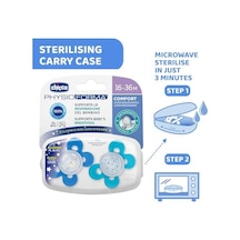Physioforma Comfort Silikon Emzik 16-36 Ay, 2'li , Mavi Açık Bej