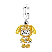 Sarı Minik Bebek Sallantılı Charm Gümüş
