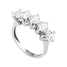 14 Ayar Beyaz Altın Swarovski Beştaş 3.80 Gram