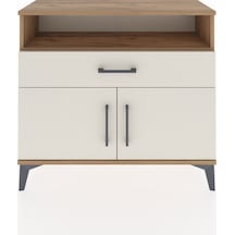 Arges Şifonyer 2 Raflı Tek Çekmeceli 2 Kapaklı 88x30x80 Çam-aytaşı Atlas Çam