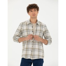 Pierre Cardin Erkek Bej Desenli Gömlek 50276542-vr011 Bej