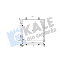 Kale Klıma Radyatoru Kondenser Opel Agıla 1.2 16v 00 / 07 - Suzukı 1.3 16v 00 / 06 Kurutucusuz 375x358x22 Klr-353120