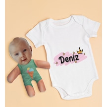 Bitmeyenkartus Bk Kids Kişiye Özel Fotoğraflı Bebek Yastık Ve Bebek Body Zıbın H (550906087) Çok Renkli