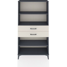 Arges Dolap 3 Raflı 2 Çekmeceli 88x30x163 Antrasit-aytaşı Antrasit