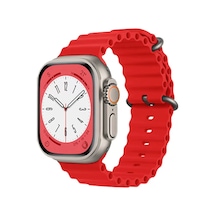 Newface Apple Watch 38mm Ocean Kordon - Kırmızı Diğer
