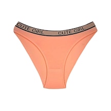 10 Adet Beli Yazılı Pamuklu Kalın Lastik Kadın Slip Külot Çok Renkli