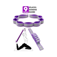 9 Seviye Direnç Bandı Jimnastik Eğitim Pilates Yoga Egzersiz Esneme Lastiği Resistance Bandı Tdl9 Çok Renkli