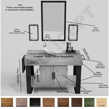Ntconcept Arwen Doğal Ahşap Lavabo Dolabı Hilton 70Cm Açık Ceviz
