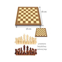 Ahşap Satranç Takımı Turnuva Boyu