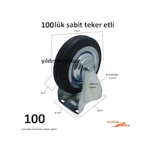 2 Adet Yük Arabası Tekerlek 100Lük Sanayi Tipi Tekerlek Tezgah En