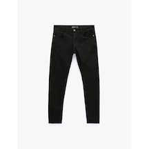 Koton Normal Bel Pamuklu Cepli Slim Fit Jean Pantolon - Brad Jean Siyah 7wam40251nd