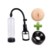 Hızlı Express Dreambox Pump King Penis Pompası Vakum Pompa + Suni Vajina + Yedek Başlık