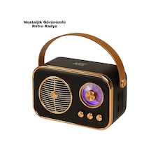 Vintage Bluetooth Radyo - Tf Kart Ve Fm Destekli Taşınabilir Nostaljik Model
