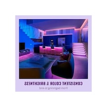 Wiz Rgb Led Işık Şeridi, 15 M, Ayarlanabilir, 16 Milyon Renk + Beyaz Tonları, Önceden Ayarlanmış Işık Modları, Wlan'ınıza Bağlanır, Ses/uygulama Kontrolü, Google Home, Alexa Ve Homekit İle Çalışır