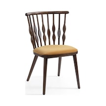 Natura Retro Ahşap Sandalye Ceviz - Sarı