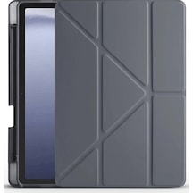 Huawei Honor Pad X9 11.5 Kılıf Kalemlikli Mars Tablet Kılıfı - Koyu Gri Arka Kapak