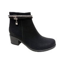 Fix 9303 Yağlı Deri Trend Fashion Fermuarlı Kadın Bot Siyah