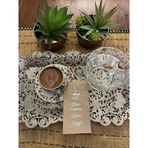 Gümüş Yaldızlı Kraft İftar Sonrası Kahve Keyfi Peçete 6x12 Cm