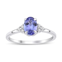 Tanzanite Oval Tektaş Yüzük