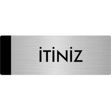 Metal Yönlendirme Levhası, Departman Kapı Isimliği İtiniz 5x20 Cm Gümüş Renk