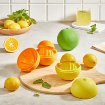 Narenciye Sıkacağı Saklama Kabı Qlux Portakal Şeklinde Narenciye Limon Sıkacağı L-00897 Plastik Sarı Diğer