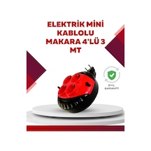 Kırmızı Renk 3 Metre 4 Lü Kablolu Priz Makarası 1 - 3 M