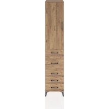 Hyperion Dolap 2 Raflı 5 Çekmeceli Tek Askılı 44x44x221 Çam-çam Atlas Çam