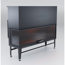 Schömne Elegance Asansörlü Çelik Şömine Haznesi Sol Açık 160 Lık