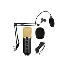 Stüdyo Kayıt Profosyonel Mikrofonu Seti + Stand + Pop Filtre